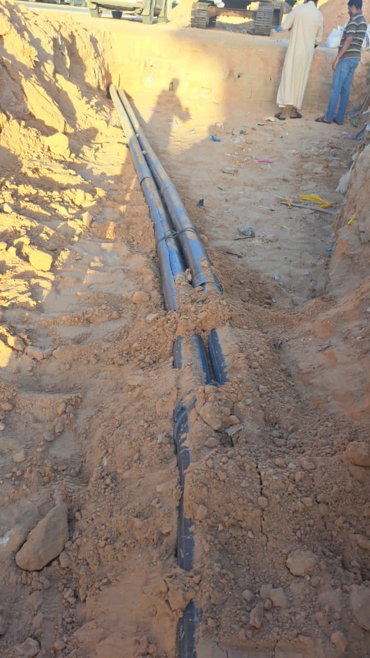 Main drinking water pipeline installation